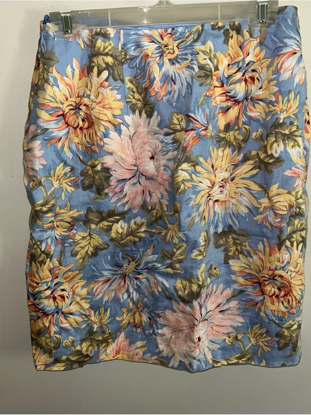 Talbots Floral A-Line Skirt in Blue, Pink, Yellow